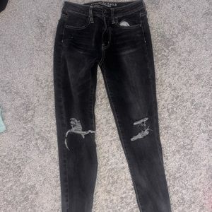Black American Eagle Skinny Jeans